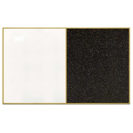 United Visual Products Sliding Door Indoor Enclosed Corkboard, 9 UV9011ACSH-GOLD-ULTMAR